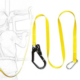 Flat Polyester Strap for Fall Protection Safety Harness Lanyard Climbing Mountaineering Outdoor Activities 240320