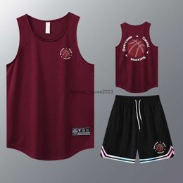 Sunset basketball new jersey sports suit mens Customised student American style quick drying vest