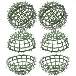 Decorative Flowers 4 Pcs Artificial Grass Ball Frame Flower Arrangement Rack Plant Wedding Balls Plastic Shelf Holder Cage Plants