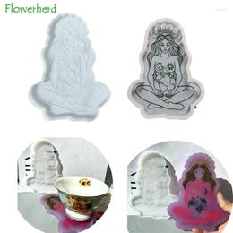 Baking Moulds DIY Crystal Epoxy Silicone Mould Mother Earth Mirror Coffee Insulation Pad Resin Moulds