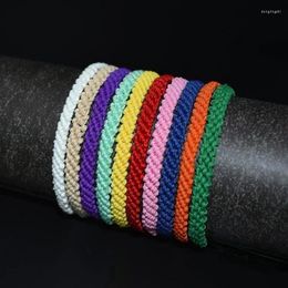 Charm Bracelets Colourful Thread Handmade Braided Bracelet Adjustable Couple Jewellery Gift For Friend Women Men Bangles Wholesale