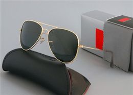NEW Brand Design Sunglass Luxury Fashion Glasses Men Women Pilot UV400 Eyewear classic Driver Sunglasses Metal Frame Glass Lens wi7984369