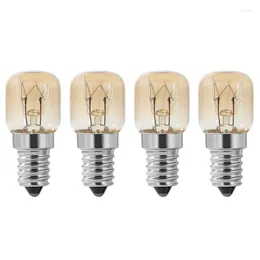 Bowls Oven Bulb 4Pcs E14 15W SES Cap Clear Pac Pygmy Lamp Resistant Up To 300 Celsius Light For