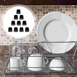 Kitchen Faucets 10 Pcs Drain Basket Mat Foot Pad Replacement Sink Rubber Feet Dish Drying Rack Rust-Resistant