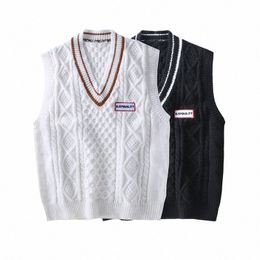 homens Knit Sweater Vest ins camisola colete coreano roupas fi p3vY #