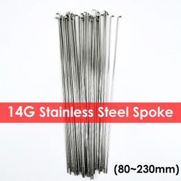 36pcs Bicycle Spokes 14G Stainless Steel Sliver EBike With Copper Nipples 40350mm Parts 240325