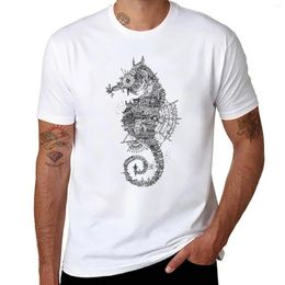 Men's Tank Tops Seahorse City T-Shirt Anime Aesthetic Clothes Kawaii Mens Graphic T-shirts Pack