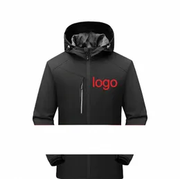 yotee 21 New Winter Men's Jacket Logo Custom Thick Veet Warm Casual Outdoor Meal Delivery Mountaineering Hoodie Windproof Coat E4nt#