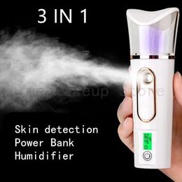 3 IN 1 30ML Portable Mini Steamer Skin Test Nano Spray Face Mist Sprayer Deep Hydrating Skin Care USB Charging 20# 240306