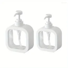 Storage Bottles Soap Dispenser White Liquid Lotion Hand Pump Refillable Shampoo Bottle Plastic