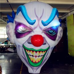 6m 20ft high Hanging inflatable clown From Factory Price High Quality LED light inflatable clown For nightclub Halloween Decorations
