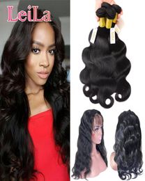 Body Wave Brazilian Human Hair Products With 360 Lace Frontal Closure 5Pcs Brazilian Virgin Hair Bundles with 360 Lace Frontal Clo3294505