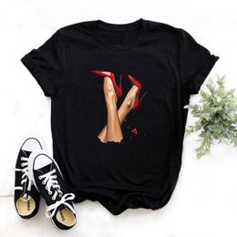 Women'S Plus Size T-Shirt Fashion Design Large Short Sleeve Summer Womens Flowers And Plants Pattern Cartoon Heart Top Personalised C Otikh