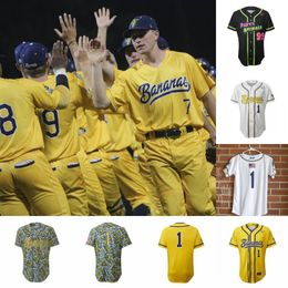 Savannah Banana Baseball Jersey Custom Eventuellt namnnummer Mens Womens Mix Order Youth S-XXXL