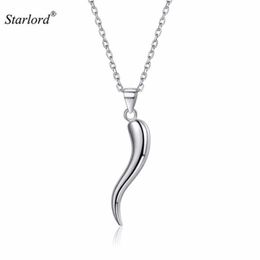 Pendant Necklaces Italian Horn Necklace 925 Sterling Silver 18 Cable Chain Cornicello Cornetto Amulet Jewellery P13274B267h