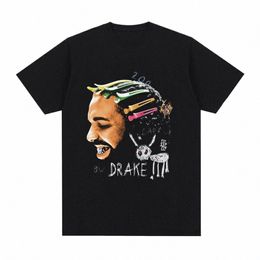 rapper Drake for All The Dogs Graphic T-Shirt Men Fi Hip Hop T Shirts 100% Cott Casual Oversized Tee Shirt Streetwear x2PG#