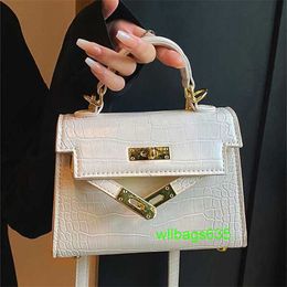 Ky Tote Bags Trusted Luxury Leather Handbag Handheld Bag for Women 2024 New Summer Crocodile Patterned Bag Is Popular This Year Highend French have logo HBUZ