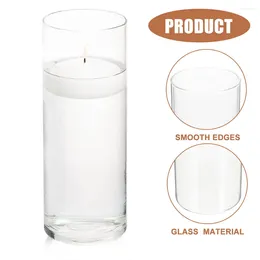 Candle Holders Glass Cup Holder For Pillar Candles Cylinder Candleholders Clear Tube Cover