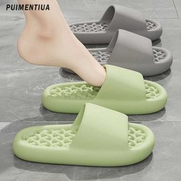 Slippers Slippers Water leakage bathroom slippers quick drying soap rolled out of the room soft in summer Eva Soes mens non slip flip cover H240327