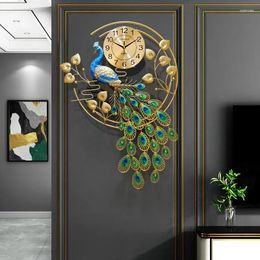 Wall Clocks Peacock Clock Large Creative Dining Room Decor Living Decoration Modern Disign