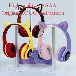 New Creative Cat Paw Cute Luminous Cat's Ears (steamed Cat-ear Shaped Bread) Headset Game Stereo