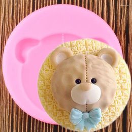 Baking Moulds 3D Bear Silicone Moulds Baby Birthday Cupcake Topper Fondant Cake Decorating Tools Cookie Chocolate Candy