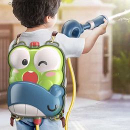 Gun Toys Summer Water Gun Children 2400ML Cute Animal Water Knapsack Shooting Beach Toy Boys and Girls Outdoor Game Gift240327