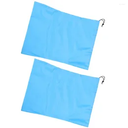 Laundry Bags 2Pcs Drawstring Washable Large Dirty Clothes Pouch Multi-functional Toys Storage Bag