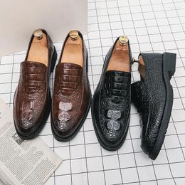 Dress Shoes Men's Wedding Successful Loafers Casual Crocodile Fashion Workplace Formal