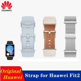 Accessories Original Silicon Watch Strap for Huawei Fit 2 Leather Watch Band Double Magnetism Milanese Strap