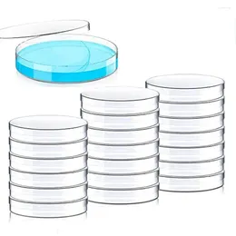 Storage Bottles Supplies Scientific Plastic 55x15mm 90x15mm With Lids Clear Petri Dish Bacteria Culture Dishes Sterile