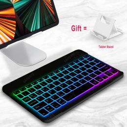 Keyboards AZERTY Hebrew Spanish Portuguese Russian Korean Keyboard Mouse for Samsung Tab S9 FE S8 S7 A9 Plus A8 10.5 A7 A6 Andriod Tablet