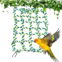 Other Bird Supplies Rope Net Reusable Parrot Climbing Colorful Birds Exercise Products Hammock For Small Animals Ferrets Parakeets