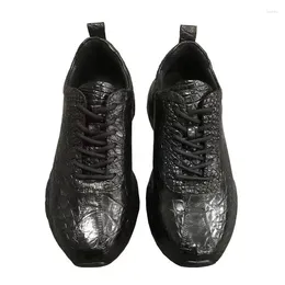 Casual Shoes 2024 Arrival Fashion Crocodile Skin Causal Men Male Genuine Leather Sneaker Pdd93