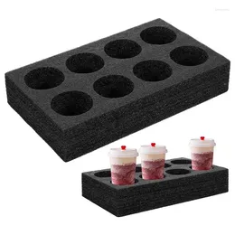 Cups Saucers 1pc Drink Holder Trays Beverage Take Out Fixing Tray Pearl Cotton Cup Drinks Packing Carrier Takeout Holders