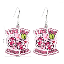 Dangle Earrings Valentine's Day Acrylic Hook Cartoon Resin Transparent Ladies Gifts Children