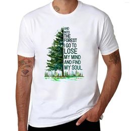 Men's Polos And Into The Forest I Go To Lose My Mind Find Soul Camping T-Shirt Aesthetic Clothing Oversized Mens