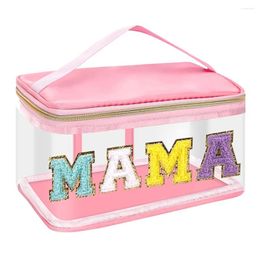 Storage Bags Transparent PVC Cosmetic Bag Large Capacity Wash Glitter Letter For Camping