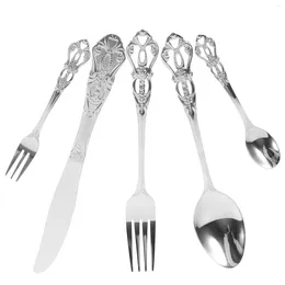 Dinnerware Sets 1 Set Metal Cutlery Kit Stainless Steel Fork Spoon Steak Home