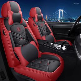 Car Seat Covers PU Leather Universal Interior Fits For 5/7 Four Season Sport Chairs Protertor Cushion