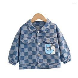 Jackets Spring Autumn Fashion Baby Girl Clothes Children Boy Plaid Jacket Toddler Casual Costume Infant Coat Clothing Kid Sportswear