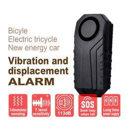 2024 Remote Control Bike Alarm Waterproof Motorcycle Electric Bicycle Security 113dB Anti Lost Remind Vibration Warning Alarm Sensor