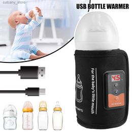 Baby Bottles# Baby Bott Warmer USB Powered Warm Milk Tool with Adjusteb Heating Temperature Portab Baby Bott Thermal Bag L240327