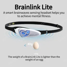 Trackers Brainlink Lite Headset Ultra Light EEG PU Headband Mind Control Device for Mental Fitness Wireless Mindlink Sensor with SDK