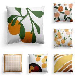 Pillow Orange Cover Fresh Fruit Case Home Car Pillowcases Sofa Decor Pillows For Square S