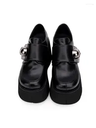 Dress Shoes Black Gothic Lolita Super High Heel 10cm Skull Punk Style Harajuku Platform Women Fashion