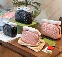 Designer chain Camera bag women double GS Marmont Small Quilted Shoulder Backpack high quality Shoulder crossbody bags square soho disco handbag trunk Hobo wallet