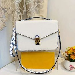 Messenger Bag Shoulder Bag Women Handbag Cowhide Genuine Leather Fashion Full Colorful Letter Print Pattern Back Zipper Top Quality Crossbody Purse