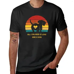 Men's Polos All You Need Is Love And A Dog T-shirt Tees Plus Size Tops Blouse Black T-shirts For Men