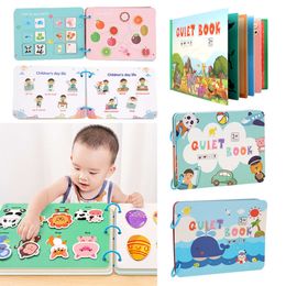 New Kid Busy Montessori Toy Toddler Cognition Fruit Animal Match Puzzle Game Books Baby Educational Toys Quiet Paste Book